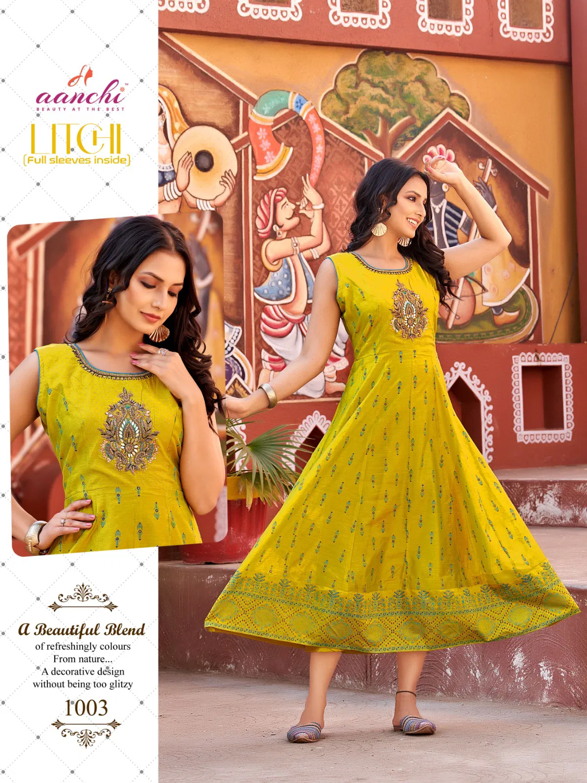 Litchi By Aanchi Modal Silk Flair Kurti Wholesale Shop In Surat